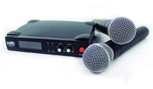 Sistema De 2 Micrófonos Inalámbricos Romms Mc-318